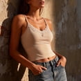 thumbnail image 3 of MEICHEN Womens Camisoles Lace Edged V Neck Tank Tops Spaghetti Strap Slim Fit Sexy Sleeveless Tops Summer Clothing Fall Fashion Essentials, 3 of 6