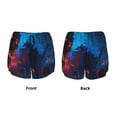 thumbnail image 3 of Balery Spooky Halloween Night Scene Pantalones cortos deportivos para mujer con forro y dos bolsillos, elásticos, para entrenamiento, gimnasio, yoga-Large, 3 of 7