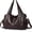 Coffee, variant on Vintage Chic Large Capacity PU Leather Shoulder Bag for Women - Stylish Slouchy Hobo Purse