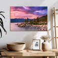 thumbnail image 3 of Elephant Stock Idyllic Lake Tahoe Wall Art - Horizontal Canvas Wall Art - Hallway Wall Decor - Nature Canvas - Green And Pink Decor - 24" x 16", 3 of 8