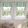 thumbnail image 2 of LALILO Kitchen Curtain Valance Wave Take You Journey Rod Pocket Window Curtain 52"x 18" Set of 2, 2 of 5