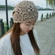 thumbnail image 4 of Gorro tejido a mano para mujer, gorros de lana de punto con huecos finos para primavera y otoño, Jersey a la moda para verano, gorro para palmaditas en la calle, 4 of 5