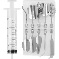 Waqn Jelly Art Tools Set, Gelatin Art Tools Set Stainless Steel Flowers Leaves 3D Gelatin Art Tools Pudding Nozzle Cake Jello Needles Gelatin Tools for Cake Decoration A417