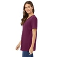 thumbnail image 3 of Woman Within Plus Size Perfect Short-Sleeve V-Neck Tunic, 3 of 6