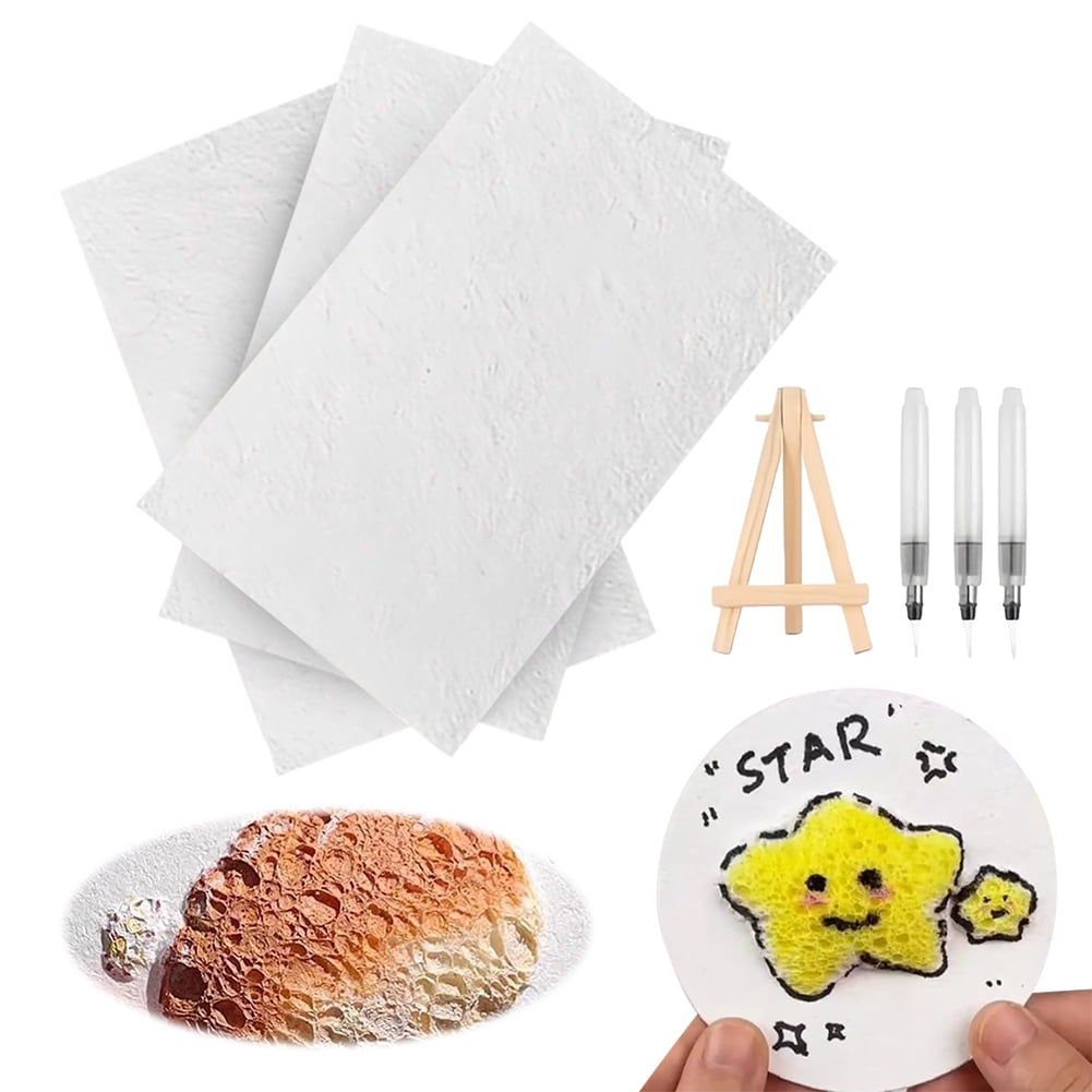 Hersfrd Magic Puffy Paint Kit with 12 Marker&chian Pen 3D Magic Canvas Sponge(rectangle)