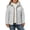 Gray, variant on Women's Plus Size 3 In 1 Ski Jacket, Detachable Hood Windproof Waterproof Softshell Coat with Fleece Inner Layer, Long Sleeve Outdoor Winter Outerwear