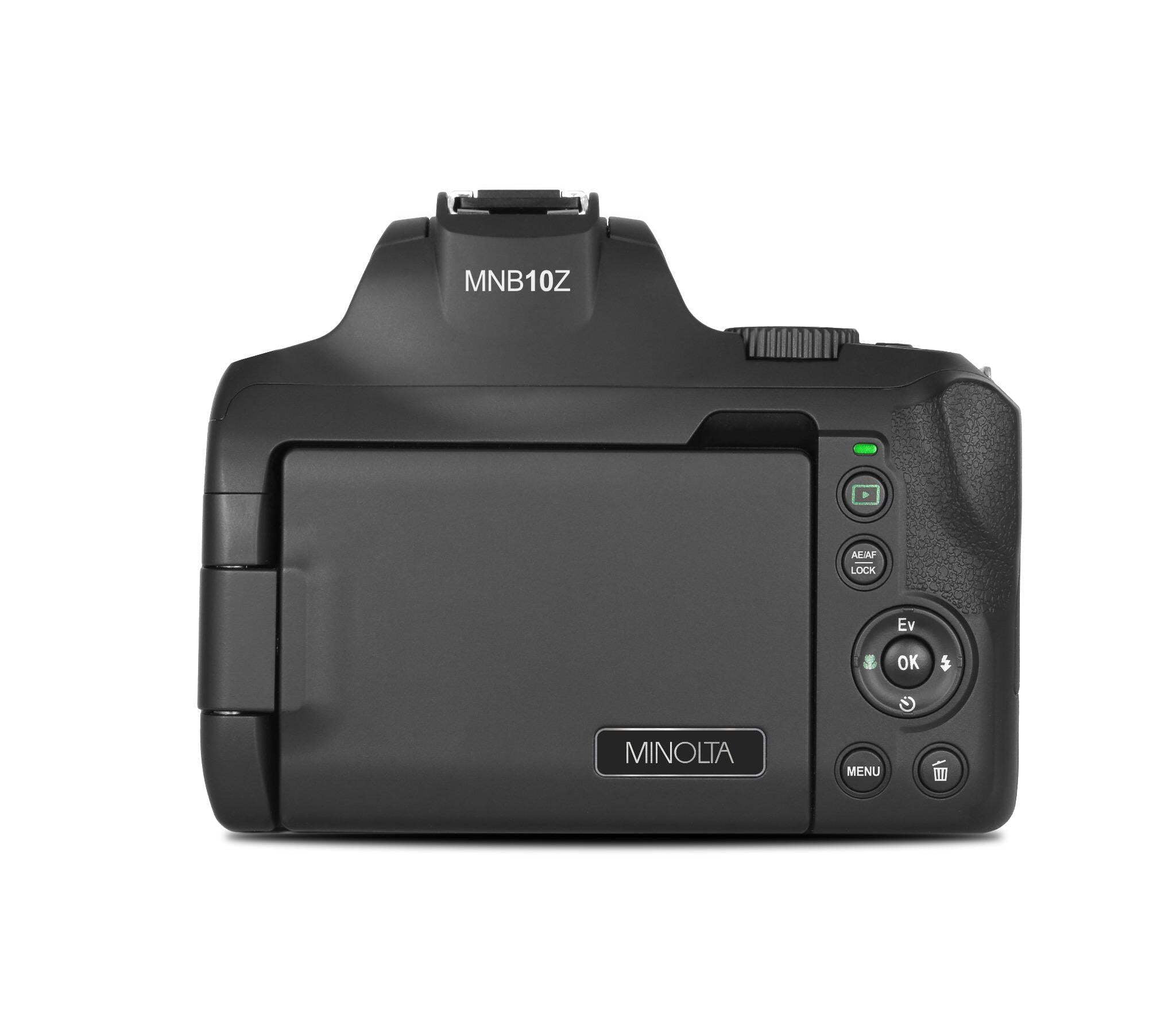 Minolta MNB10Z-BK-N MNB10Z 64 MP 4K Ultra HD Bridge Camera with 10x Optical Zoom - Black - No Memory Card