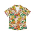 thumbnail image 5 of Binienty Boho Hippie Daisy Hawaiian Shirt Girls Lightweight Girls Button Up Tropical Shirt Thin Breathable Collared Top Comfortable Youth Hawaii Outfits, 5 of 7