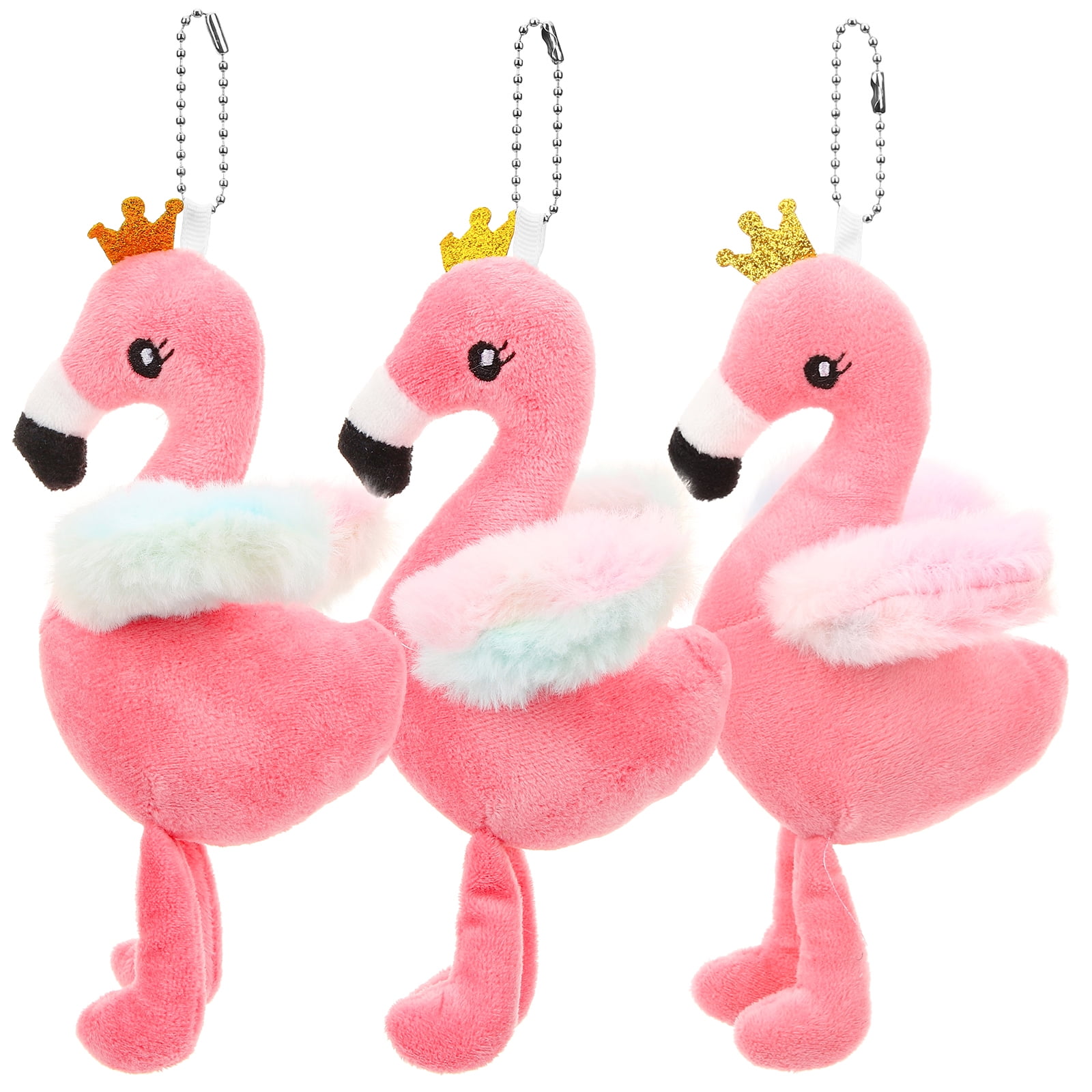 Cute Flamingo PP Cotton Plush Women's Bag Pendant Keychain