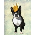 thumbnail image 2 of Fab Funky 12x14 Black Ornate Wood Framed with Double Matting Museum Art Print Titled - Boston Terrier and Crown, 2 of 4