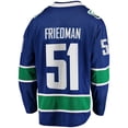 thumbnail image 3 of Men's Fanatics Mark Friedman Blue Vancouver Canucks Home Premier Breakaway Player Jersey, 3 of 3