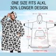 thumbnail image 4 of Oversized Wearable Blanket Hoodie,Paw Prints and Bones Sherpa Blanket Hoodie with Super Pockets,Super Warm Fuzzy Pullover for Women & Men, 4 of 6