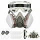 thumbnail image 1 of Respirador reutilizable de media cara 6200 Máscara de gas Respiradores de protección respiratoria con gafas de seguridad para pintar Soldadura con vapor orgánico Pulido Carpintería y Pr, 1 of 5