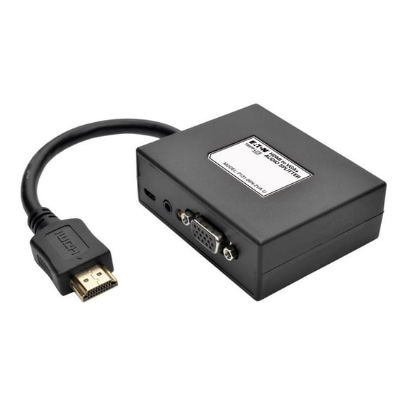 Eaton Tripp Lite series 2-Port HDMI to VGA Splitter Audio/Video Adapter 1920x1440 1080p - Video/audio splitter - 2 x VGA / audio - desktop - TAA Compliant