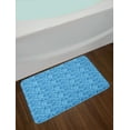 thumbnail image 2 of Oriental Bath Mat, Monochrome Design Pattern of Symbolic Easter Star in Blue Tones, Plush Bathroom Decor Mat with Non Slip Backing, 29.5" X 17.5", Deep Sky Blue Sea Blue, by Ambesonne, 2 of 2