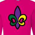 thumbnail image 4 of Inktastic Fleur De Lis Mardi Gras Holiday Long Sleeve T-Shirt, 4 of 5