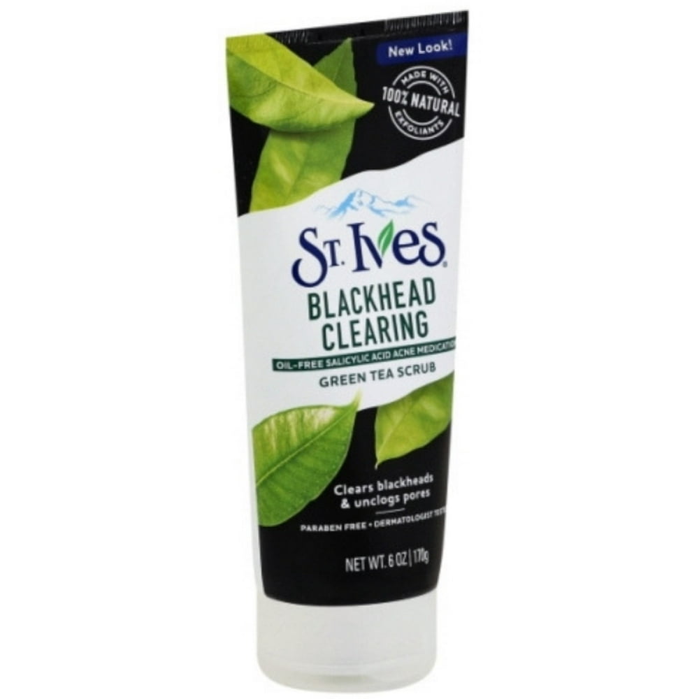 St. Ives Blackhead Clearing Face Scrub Green Tea 6 oz (Pack of 2