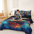 thumbnail image 4 of Homewish Tree Of Life Botanical Art 7-Piece Twin Bedding,Watercolor Gradient Bedding Comforter Set,Black Reversible, 4 of 8
