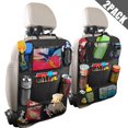 thumbnail image 3 of Organizador para asiento trasero de coche con soporte para tableta con pantalla táctil + 9 bolsillos de almacenamiento, alfombrillas para patadas, protectores de respaldo para asiento de coche,, 3 of 8
