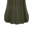 thumbnail image 6 of Fangasis Women Tank Tops Solid Color T Shirts Sleeveless Vest Ladies Loose Blouse Boho Holiday Cami Army Green 5XL, 6 of 7
