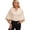 Beige, variant on PULI Women's Cropped Poncho Sweater, Knit Cowl Neck Pullover Shawl, Slim Fit Mini Shrug for Office, Travel and Casual Wear