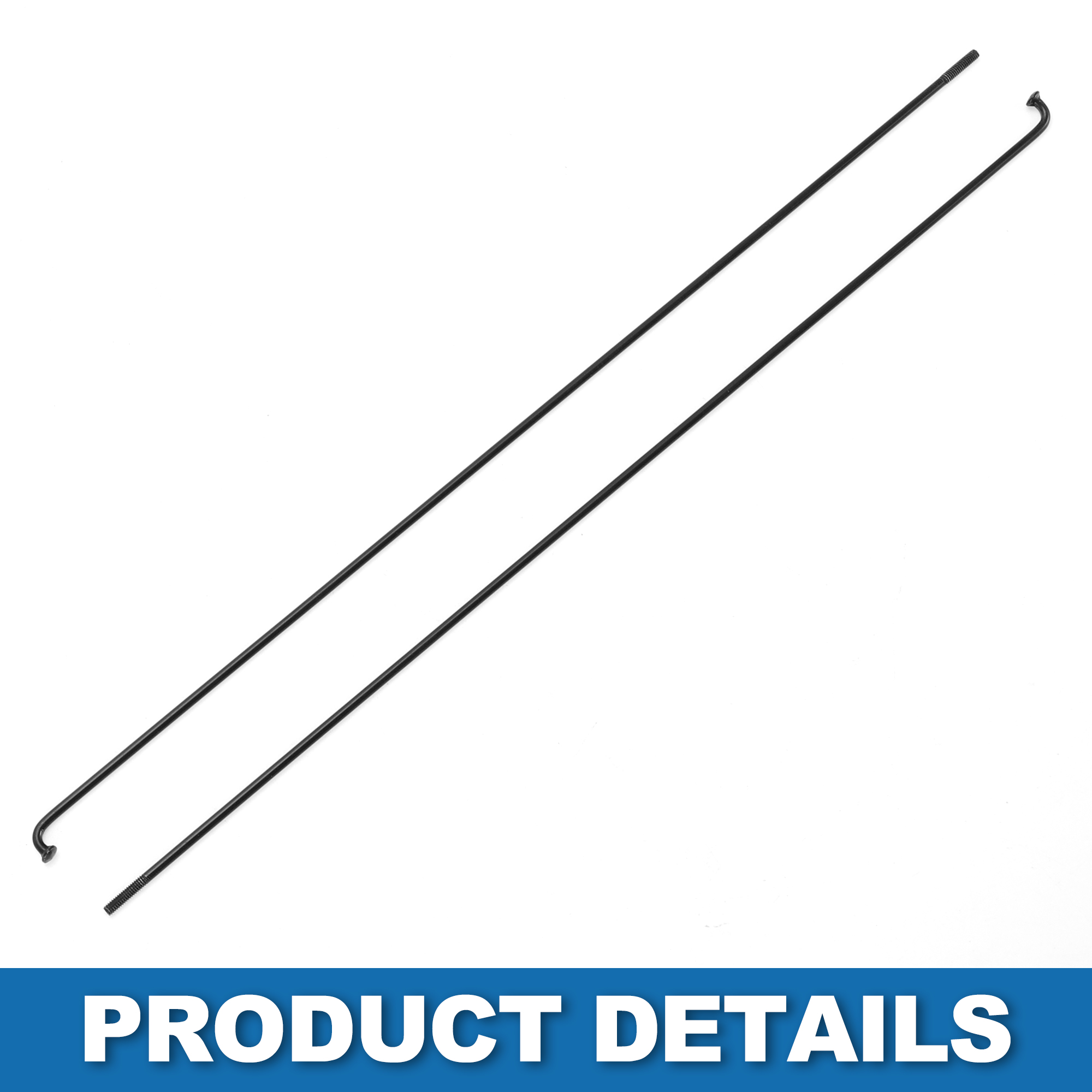 Unique Bargains 36Pcs Bicycle 14G Mountain Bike Steel Spokes Black 10.04"