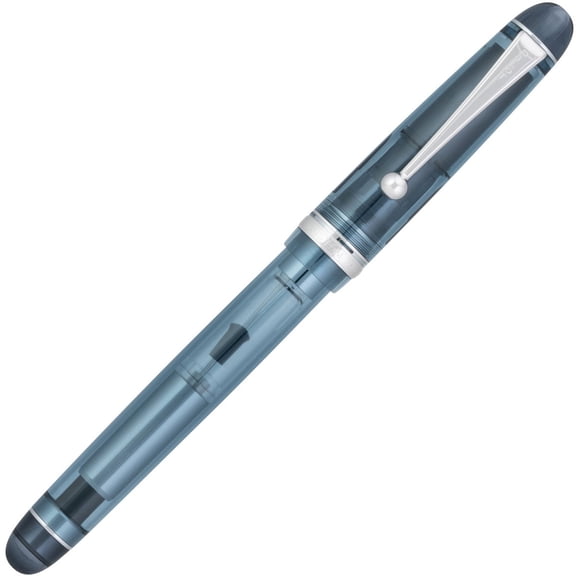 Pilot 16375 Custom 74 Blue Stone Transparent Fountain Pen, Medium