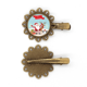 thumbnail image 1 of Festival de Navidad Santa Claus Elk Penguin Tocado de pieza de pelo de horquilla de flor de metal vintage, 1 of 3