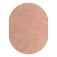 thumbnail image 4 of Unique Loom Everyday Shag Collection Area Rug - Solid (8' x 10' Oval Rose Pink), 4 of 5