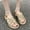 #148-Beige, variant on Flat Sandals for Women – Breathable Woven Jute Upper with Comfortable Round-Toe Design, Casual Spring Footwear