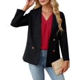 thumbnail image 2 of Women'S 3/4 Length Sleeve Tops Summer Dressy Casual Blouses Work Shirts Chiffon V Neck Outfits Red XXL, 2 of 8