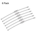 thumbnail image 2 of Unique Bargains 90mm Length PVC Coated Stainless Steel Keyring Loop Cable Silver 6 Count, 2 of 6