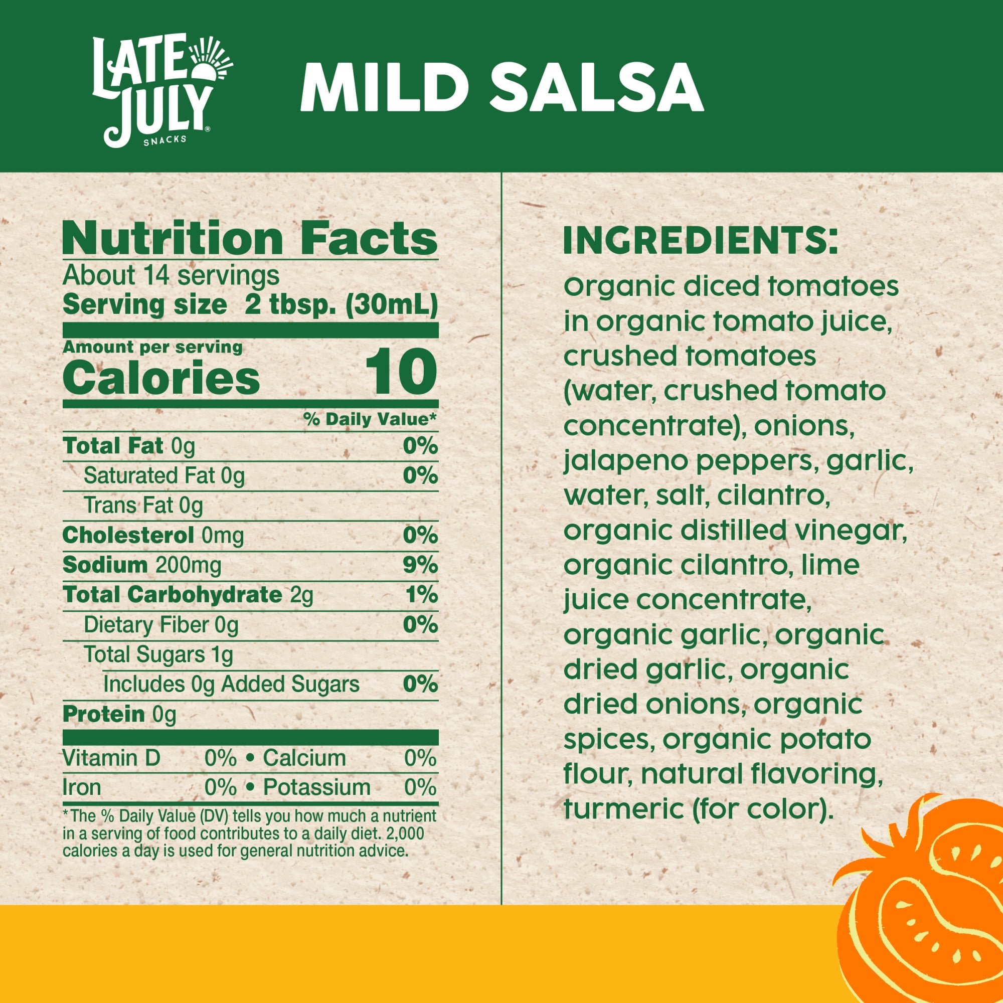 (3 pack) Late July Snacks Mild Salsa, 15.5 oz Jar