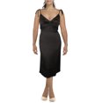 thumbnail image 1 of Danielle Bernstein Womens Satin Midi Dress black 16W, 1 of 1