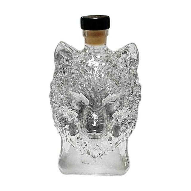 Botella de Whisky Animal Decantador Licorera Creativa Botella de Vino Vidrio Decoración Única Regalo para Papá Almacenaje Práctico Adecuado para Hogar Bar Restaurante Club