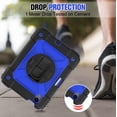thumbnail image 6 of AVAWO Case for iPad Mini 6 / Mini 7 8.3 inch 2021 Release, Shockproof Rugged Kids Case with [360 Rotating Stand] [Hand Strap] for iPad Mini 6th/7th Gen 8.3-Black+Blue, 6 of 8