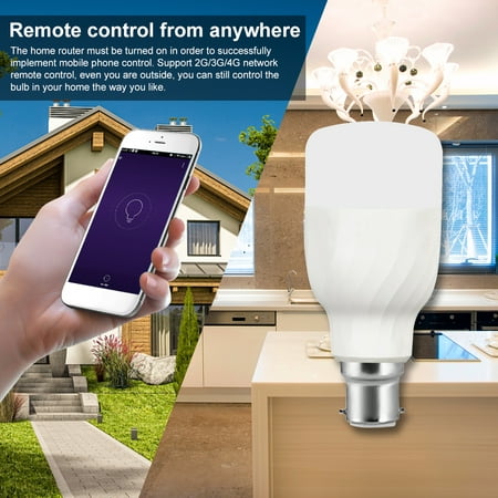 V7 Smart WIFI LED Bulb RGB+W LED Bulb 11W B22 Dimmable Light Phone