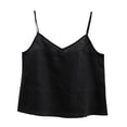 thumbnail image 2 of Amazhiyu Womens Linen Camisole Tank Top V-Neck Sleeveless Loose Adjustable Strap Casual Summer Cami Tops, 2 of 6