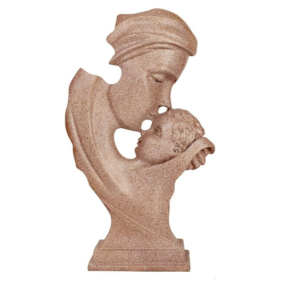 Tied Ribbons Gift for Mothers Day Mother Child Statue Resin, 11 Inch Mon and Child Sculptures Figurine Gifts for Anniversary, Birthday, Home Decor