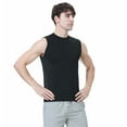 thumbnail image 6 of TopTie Mens Compression Sleeveless Base Layer, Athletic Workout T-Shirt-White-M, 6 of 7