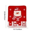 thumbnail image 4 of Feltree Housses de Chaise de Noël Rouges avec Design de Père Noël Bonhomme de Neige Renne pour Décoration de Dossier de Chaise, Tissu Lavable Facile à Installer, Parfait pour Décoration de Fête de Vacances Restaurant Maison, 4 of 8