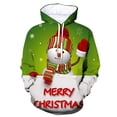 thumbnail image 1 of Sudaderas con capucha navideñas de Papá Noel y alce, ropa informal con impresión 3D, sudaderas para hombres y mujeres, Sudadera con capucha de gran tamaño, jerséis para niños, chándales, ropa, 1 of 4