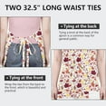 thumbnail image 6 of Autumn Fall Leaves Pattern Apron-Garden Aprons for Women with Pockets-Cotton Linen Waterproof Kitchen Cooking Gardening Aprons Adjustable for Kitchen,Cooking,BBQ and Salon 33"x27", 6 of 7