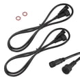 thumbnail image 1 of Uxcell 2-Pack Cable de Extensión a Prueba de Agua, Conectores Masculinos y Femeninos de 20AWG IP67 de 4 Pines de 3.28 Ft/1m para Focos [Negro], 1 of 7