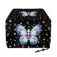 thumbnail image 2 of TSOVTHRID Butterfly Diamond Glitter Print Toaster Cover with 2 Slice Wide Slot, Stain Resistant Bread Maker Dust Protector Washable Small Appliance Covers with Hang Loop, 2 of 8