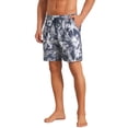 thumbnail image 4 of INSPIRE CHIC Men's Contrast Pattern Drawstring Bathing Summer Beach Shorts 30 Dark Blue, 4 of 4