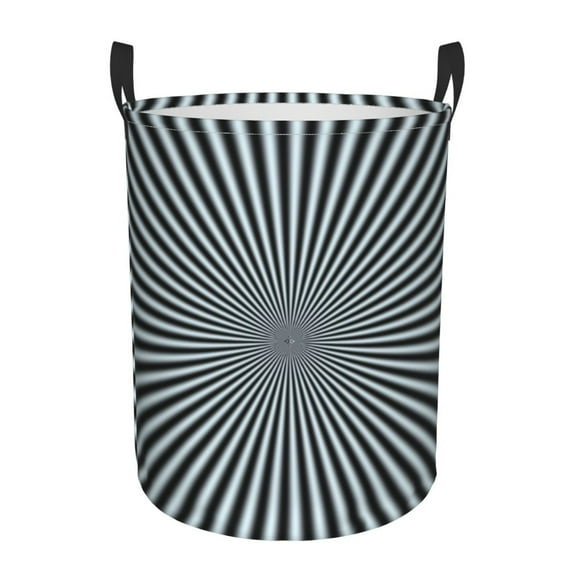 LNWH Laundry Basket, Fantastic Lines Pattern Foldable Laundry Hamper With Handles Waterproof, Medium Size