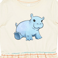 thumbnail image 4 of Inktastic Cute Baby Hippo Girls Toddler Dress, 4 of 5