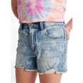 thumbnail image 3 of Justice Girls Mini Mom Butterfly Denim Shorts, Sizes 6-14, Slim & Plus, 3 of 5