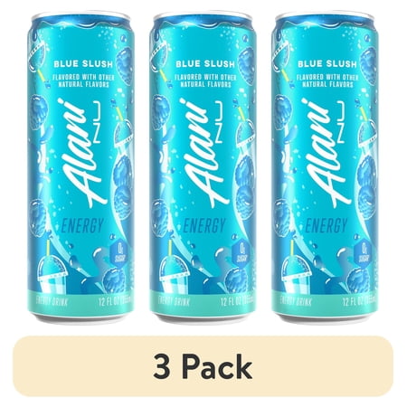 (3 pack) Alani Nu, Blue Slush, 12 fl oz, Single Can